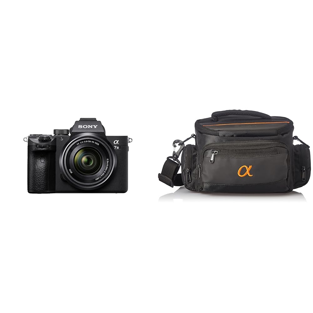 Sony Alpha ILCE-7M3K Full-Frame 24.2MP Mirrorless Digital SLR Camera with 28-70mm Zoom Lens | 4K Full Frame | Real-Time Eye Auto Focus | Tiltable LCD- Black with MII-SC5 Premium Carry Case for Camera