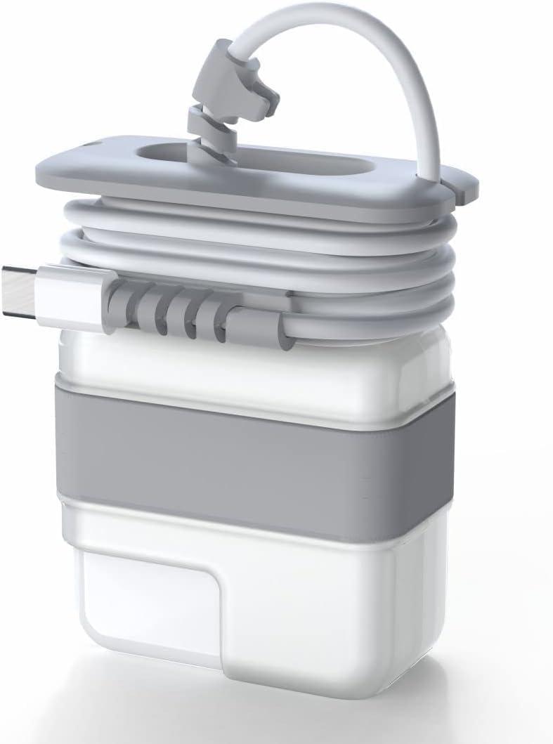 FACTOTECH Case for MacBook & iPad Charger, 29w 30w 35w Apple Charger Case, Travel Cord Organizer, Apple Accessories (for Apple 29w 30w 35w Adapter) Gray