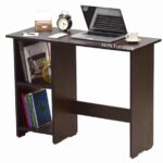 HVN India Engineered Wood Study Table,Laptop Table,Office Desk,Computer Table,2 Shelve Open Storage for Books and Décor Display for Adults Kids Students (DIY) (Accasiya Brown) (Accasiya Brown)