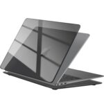 Dyazo 13.3 Inch Laptop Hard Shell Case Cover | Shockproof Protector for 2018 2019 2020 Models MacBook Air Cover | Compatible for M1 A2337 | A2179 | A1932 (Transparent Black)
