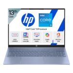 HP OmniBook 5 Metallic(Previously Pavilion) 13th Gen Intel Core i5 1334U (16GB LPDDR5X, 512GB SSD) WUXGA, 2K, IPS, 16”/40.6cm, Win11, M365 Basic(1yr)*Office24, Blue,1.79kg, ba1123TU,FHD camera Laptop