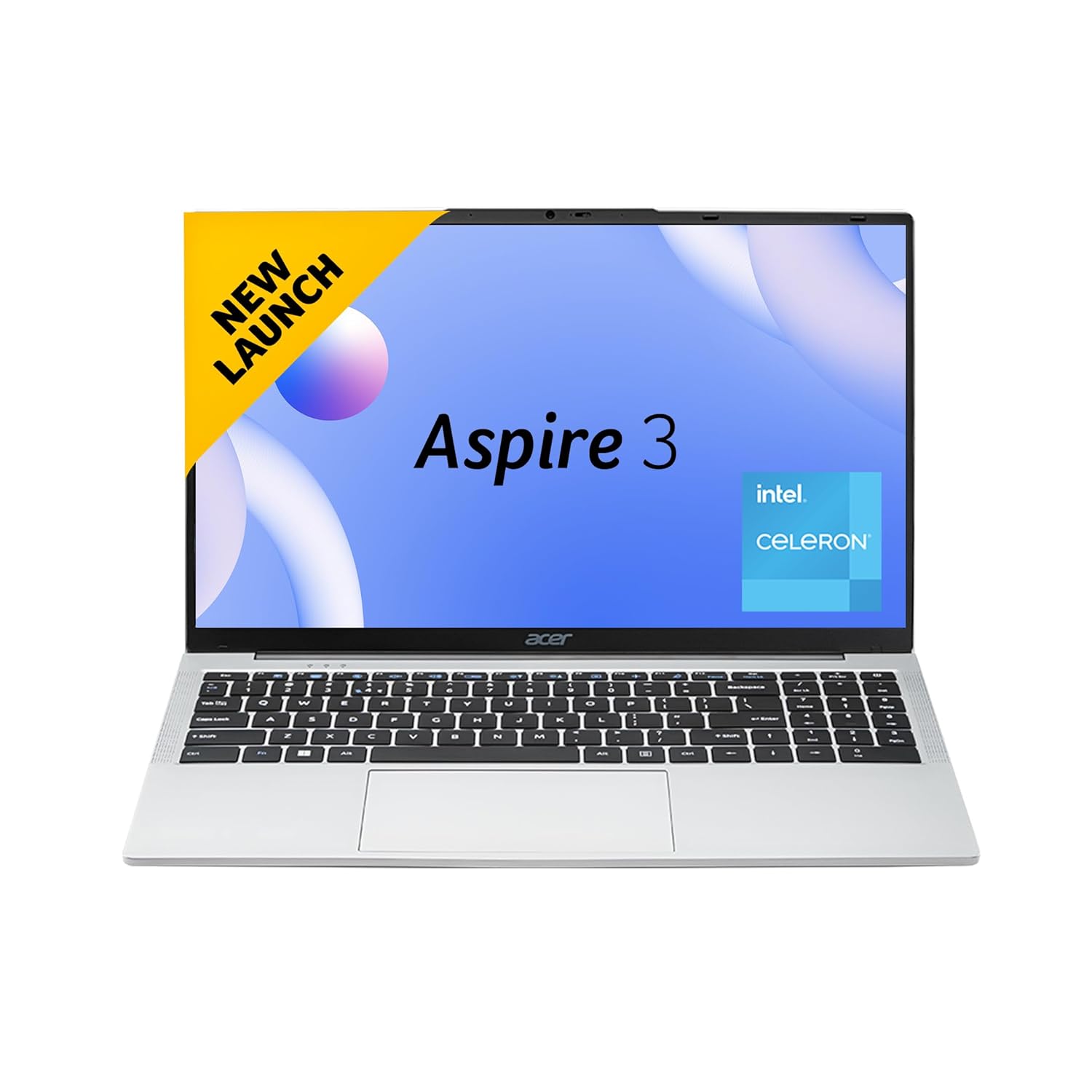 Acer [SmartChoice Aspire 3 Laptop Intel Core Celeron N4500 Processor Laptop (8 GB LPDDR4X SDRAM/256 GB SSD/Win11 Home/38 WHR/HD Webcam) A325-45 with 39.63 cm (15.6″) HD Display, Pure Silver, 1.5 KG