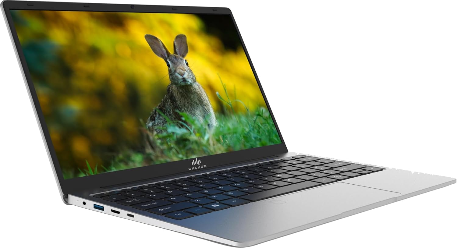 Walker Best Student &Office Work Laptop|Thin & Light|14.1″ 1920 * 1080 Resolution FHD IPS Display |4GB RAM,128GB SSD|Celeron Processor N4020 (Gemini Lake)| Windows 11 Home | Silver