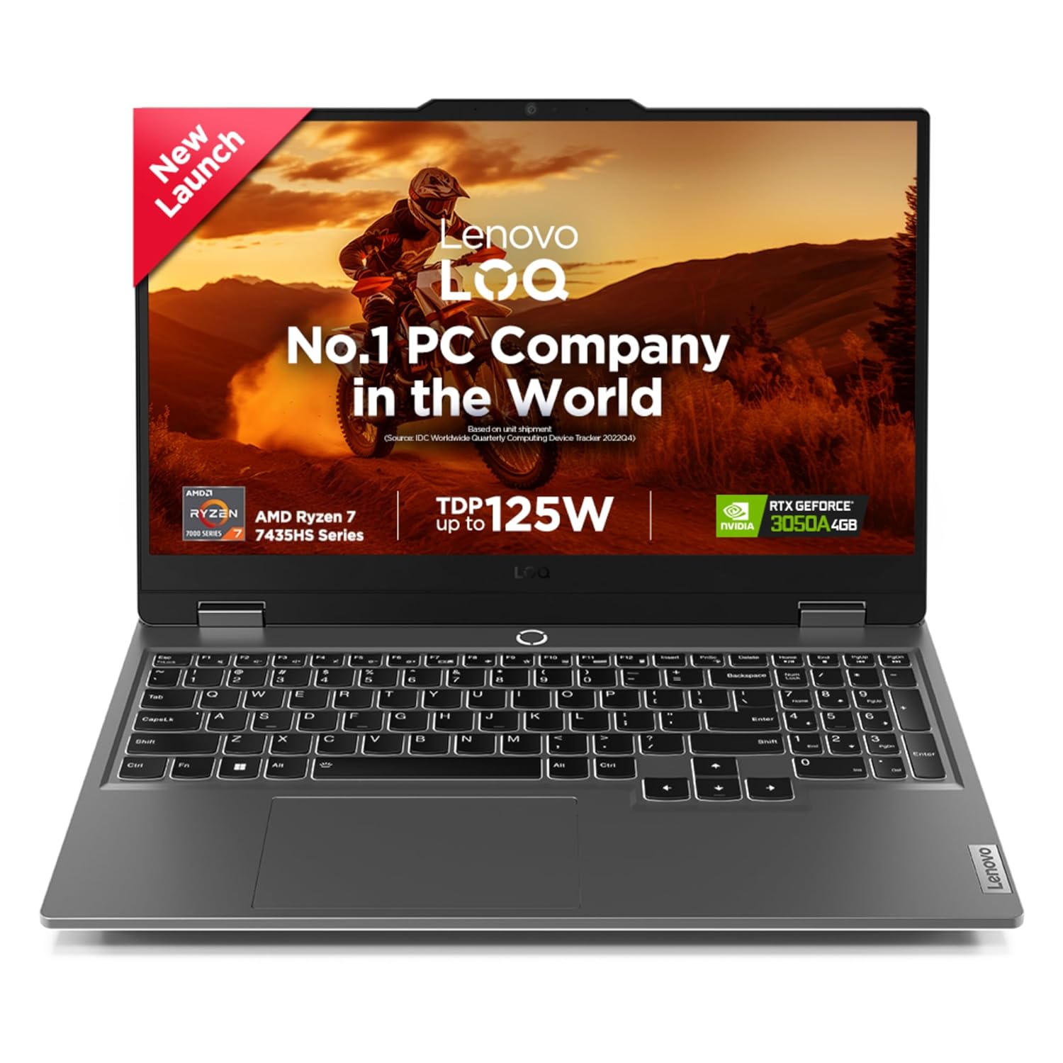 Lenovo LOQ, AMD Ryzen 7 7435HS, NVIDIA RTX 3050A 4GB, 24GB RAM, 512GB SSD, 15.6″(39.6cm), 144Hz, Windows 11, Office Home 2024, Grey, 2.4Kg, 83JC00GDIN, 3 Mon. Game Pass Gaming Laptop