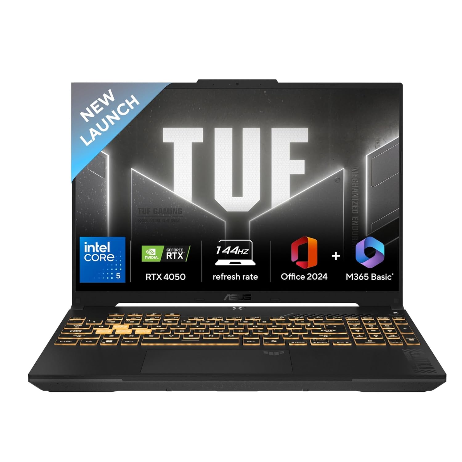 ASUS TUF Gaming F16,Smartchoice,Intel Core 5 Processor 210H,14th Gen Gaming Laptop(RTX 4050-6GB/140WTGP/16GB/512GB/FHD+/16″/144Hz/Win 11/M365 Basic(1Year)*/Office-24/Mecha Gray/2.20 Kg)FX677VU-RL055WS