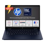 HP OmniBook X Flip (Previously Envy) Intel Core Ultra 7 256V 47 Tops (16GB LPDDR5X, 512GB SSD) 3K,OLED, 0.2ms,14”/35.6cm Touchscreen 2-in-1 Win11,Office24, Blue, 1.38kg, fm0026TU, Next Gen AI Laptop