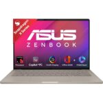 ASUS Zenbook A14 OLED (2025),Qualcomm Snapdragon X, Copilot+PC, 0.9kg Light-Weight, 14″”(35.6 cm),32hrs Battery Life*(16GB/512GB/Windows 11/MSO 2024/M365 Basic-1yr/AI PC/Metal Body/UX3407QA-QD258WS)
