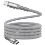 case-magic 240W Type C Fast Charging Cable 2M Nylon Braided, Power Delivery Cord with Chip, Supports MacBook, iPhone 15, Samsung S23, iPad Pro, Laptops & All USB-C Devices (GREY)