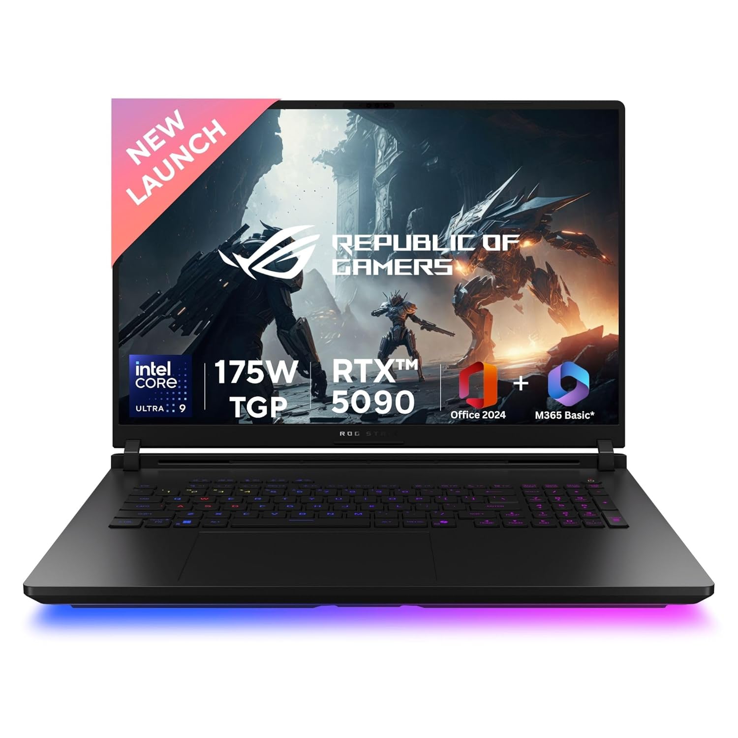 ASUS ROG Strix SCAR 18,Intel Core Ultra 9 275HX Gaming Laptop(NVIDIA RTX 5090-24GB/175W TGP/64GB/2TB/2.5K QHD+/18″/240Hz/Windows 11/M365 Basic(1Year)*/Office Home 2024/Off Black/3.30 Kg)G835LX-SA187WS