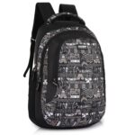Half Moon Wild Class 5-12 School Bag for Boys Girls | Laptop Bagpack Backpack for Men Women | 3 Zips Stylish And Trendy College Bags for Students (Black and Grey)