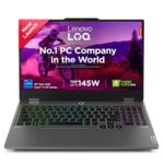 Lenovo LOQ, Intel Core i7 13th Gen 13650HX, NVIDIA RTX 4060 8GB, 24GB RAM, 512GB SSD, 15.6″(39.6cm), Windows 11, Office Home 2024, Grey, 2.4Kg, 83DV00X8IN, 100% sRGB, 3 Mon. Game Pass Gaming Laptop