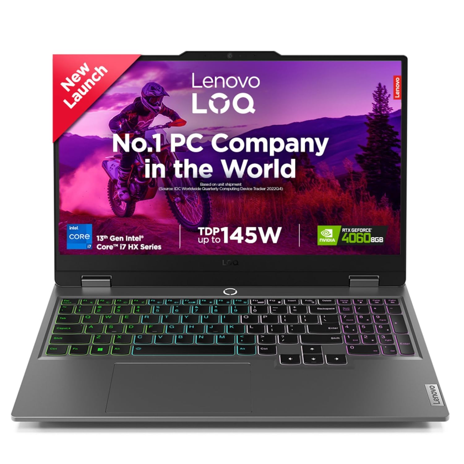 Lenovo LOQ, Intel Core i7 13th Gen 13650HX, NVIDIA RTX 4060 8GB, 24GB RAM, 512GB SSD, 15.6″(39.6cm), Windows 11, Office Home 2024, Grey, 2.4Kg, 83DV00X8IN, 100% sRGB, 3 Mon. Game Pass Gaming Laptop