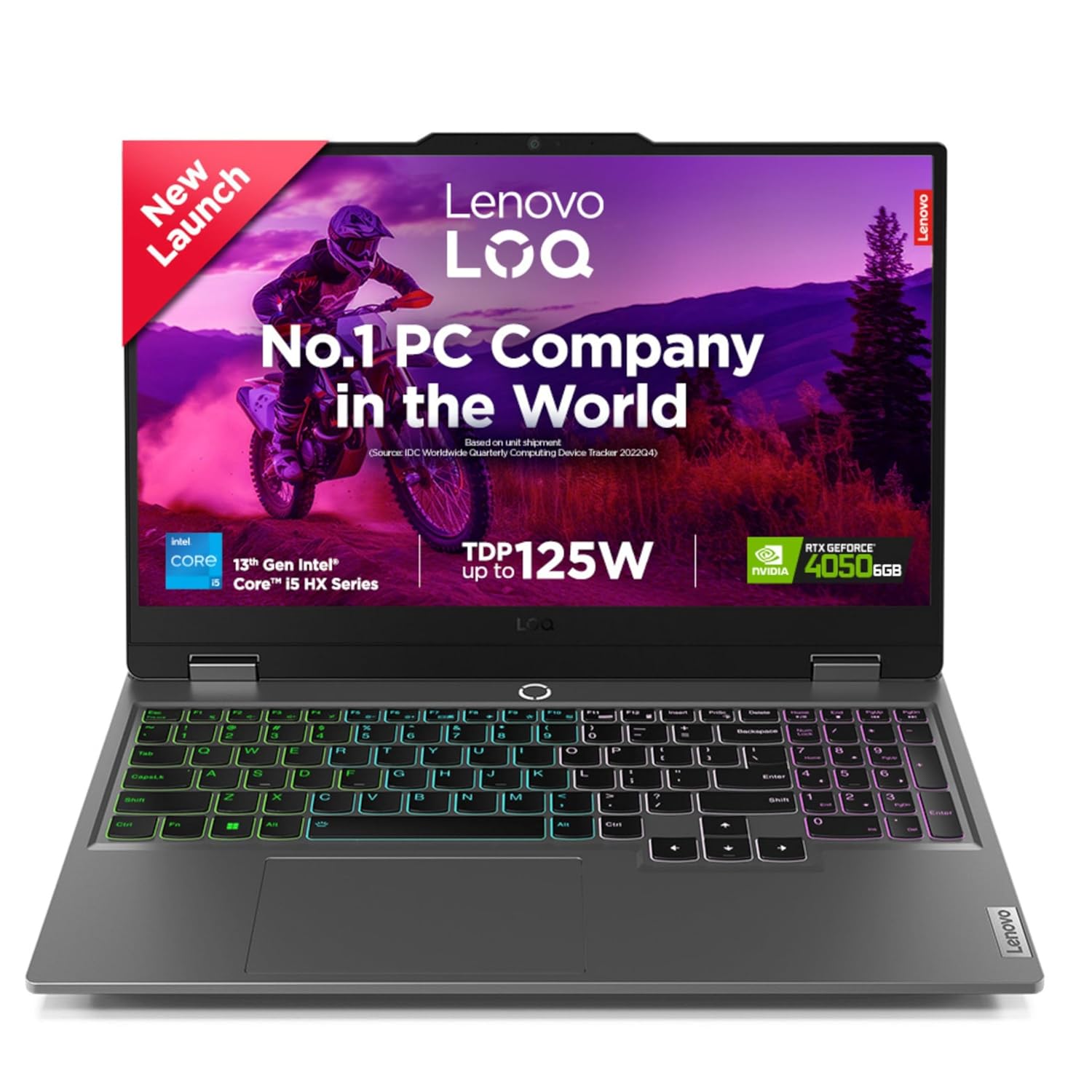 Lenovo LOQ 2024, Intel Core i5-13450HX, 13th Gen, NVIDIA RTX 4050-6GB, 16GB RAM, 512GB SSD, FHD 144Hz, 15.6″/39.6cm, Windows 11, Office Home 2024, Grey, 2.4Kg, 83DV018JIN, 1Yr ADP Free Gaming Laptop