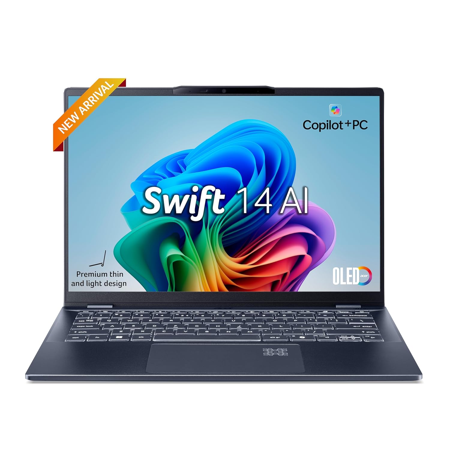 Acer Swift 14, Intel Core Ultra 7-256V, 16GB RAM, 1TB SSD, OLED WUXGA 14″/35.56cm, Windows 11, MS Office, Steam Blue, 1.28Kg, Intel Arc Graphics, 1440p IR Camera AI Powered Laptop