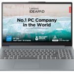 Lenovo IdeaPad, Intel Core i5 12th Gen 12450H, 16GB RAM, 512GB SSD, FHD 15.6″(39.6cm), Windows 11, Office Home 2024, Arctic Grey, 1.62Kg, 83ER00MDIN, Thin & Light, 3months Game Pass Laptop