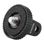 Action Pro 1/4 Thread ABS Tripod Mount with Stainless Steel Nut Adapter Compatible with GoPro-13/12/11/10/9/8/7/6/5/4/3+/3/Insta-360/DJI Osmo Pocket/SJCAM/Xiaomi/YI and All Action Cameras