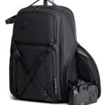 Arctic Hunter Camera Backpack Professional Camera Bag Customizable Shockproof Camera Lens Pockets Tripod Drone Holder Laptop Pocket Photography Travel DSLR Accessories Bag for Men and Women, Black