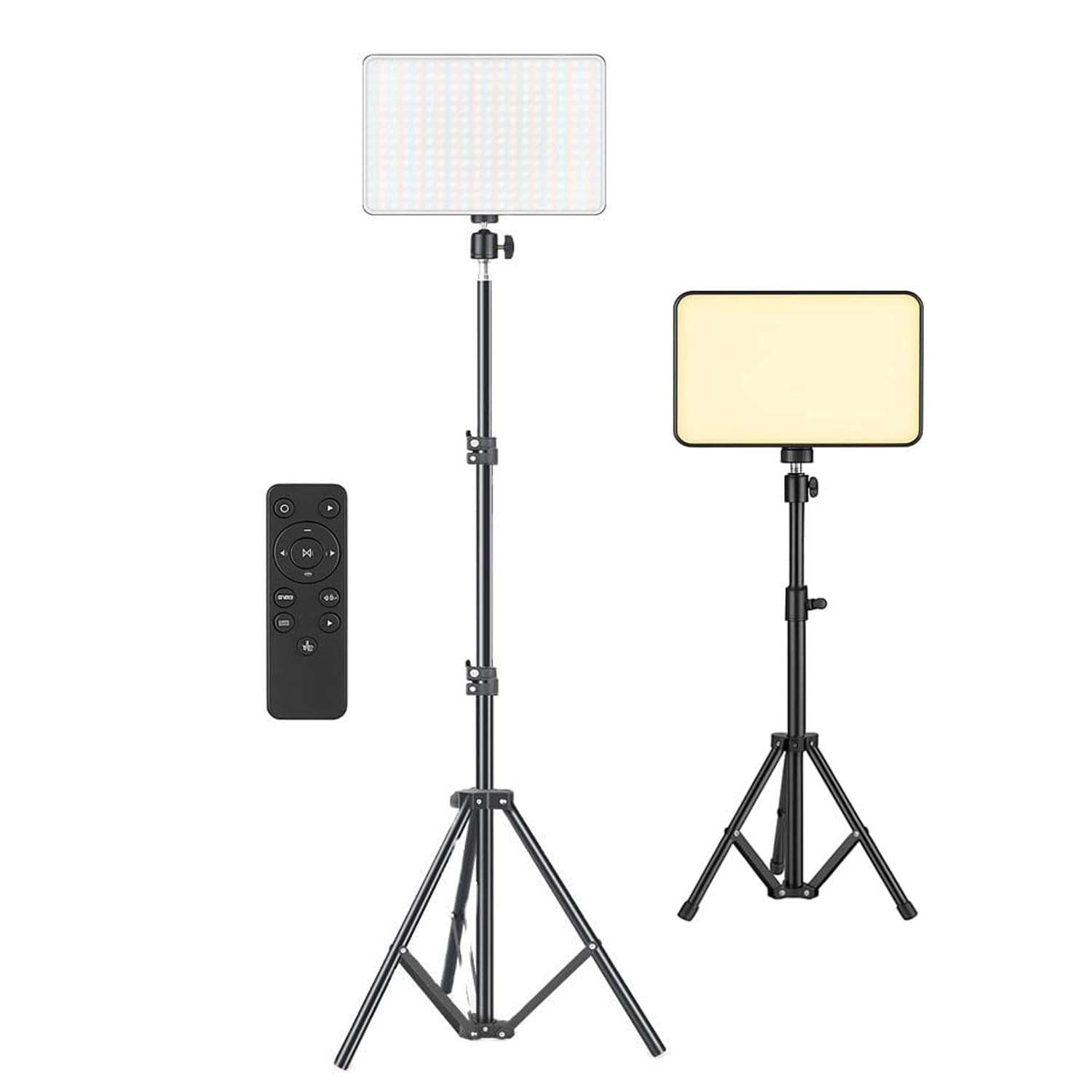 GiftMax® 11″ LED Video Soft Light Panel, for Studio Photography | Video Recording | Conference | YouTube,2700K-5700K CRI95+ | with Remote Control (Camera Light with 7Ft Stand)