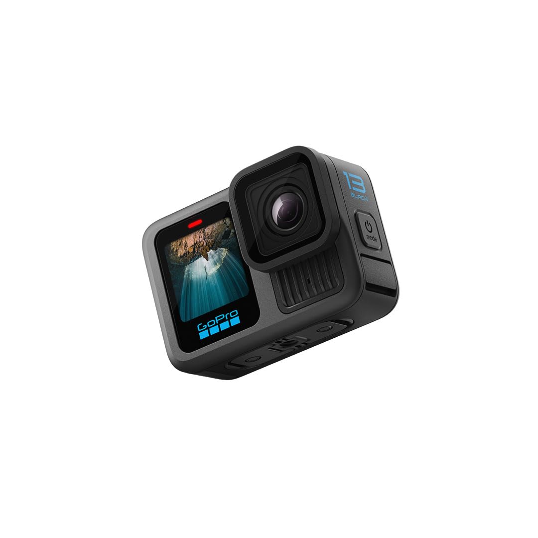GoPro HERO13 Black – Waterproof Action Camera with 5.3K60 Video, 27MP Photo + Compatability with HB-Series Lenses(1-Yr International+1-Yr India Warranty)