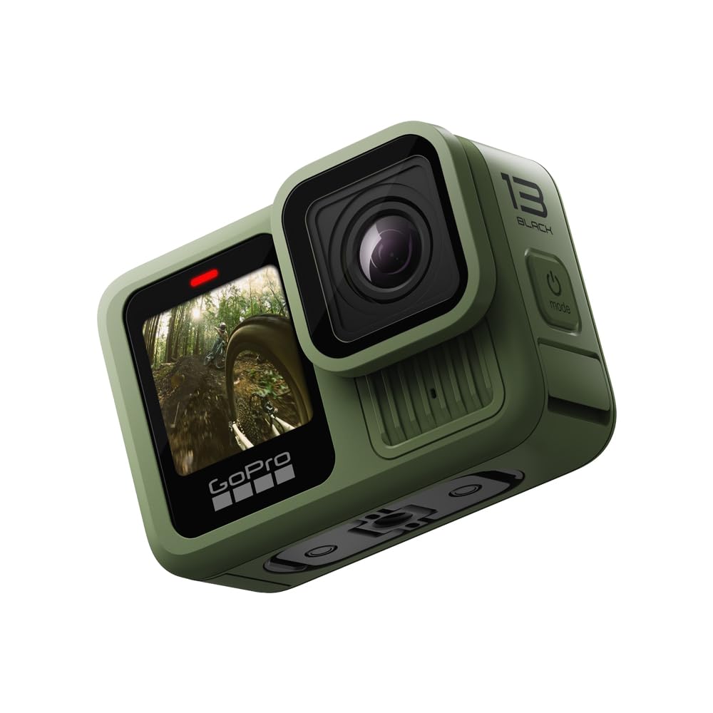 GoPro Limited Edition HERO13 Black in Forest Green – Waterproof Action Camera with 5.3K60 Video, 27MP Photo + Compatability with HB-Series Lenses