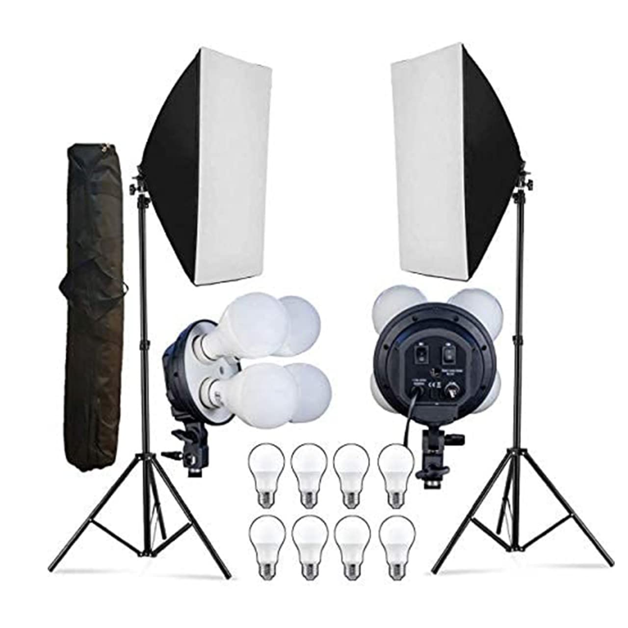 HIFFIN PRO HD Mark 2 Point Studio Lights for Photography and Video Shooting, Continuous Softbox Lighting Kit, Product Photography, White Soft LED Light, YouTube, Videography, Interview, Film Making