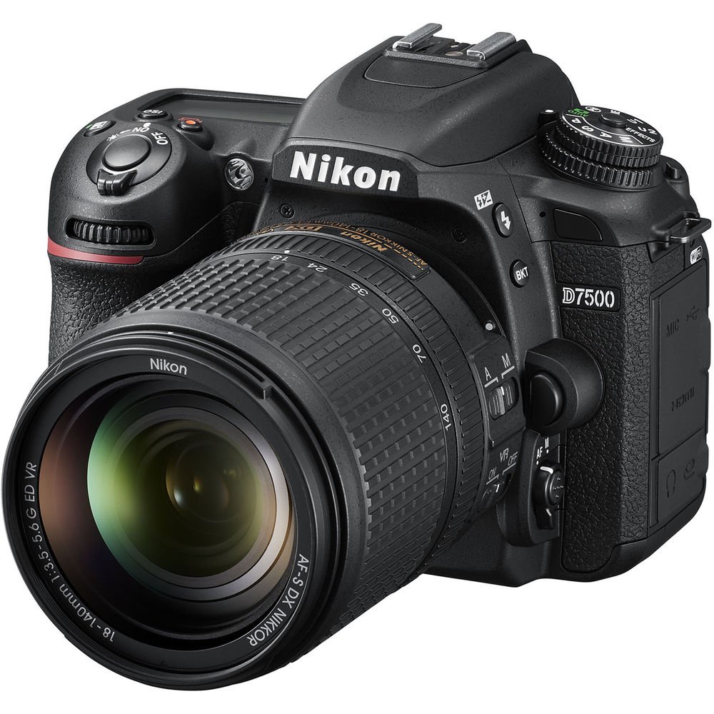 Nikon D7500 20.9MP Digital SLR Camera (Black) with AF-S DX NIKKOR 18-140mm f/3.5-5.6G ED VR Lens