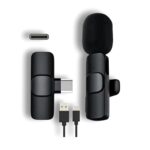 PerfX 4 in 1 K8 Wireless Microphone, Mini Portable Recording Clip Mic with Receiver for All Type-C, Micro U Mobile Phones Camera Laptop for Vlogging YouTube Online Class, Zoom Call(K8)
