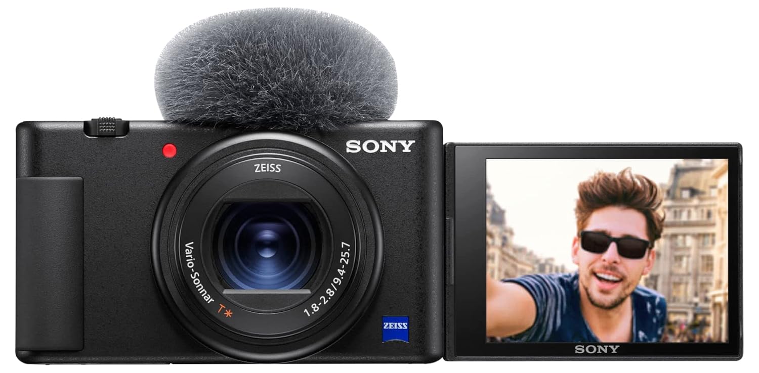 Sony Digital Camera ZV-1 Only (Compact, Video Eye AF, Flip Screen, in-Built Microphone, 4K Vlogging Camera for Content Creation) – Black