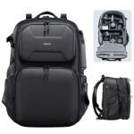 ULANZI BP10 35L Hardshell Camera Backpack, Professional Splash-proof Photography Camera Case Anti Theft Travel f Photographers Unisex Drone DSLR Mirrorless Camera Lens Tripod Holder 17” Laptop Black