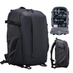 ULANZI Camera Backpack Professional Bag, Water-Resistant Photography Camera Case Anti Theft Travel for Photographers DSLR Mirrorless Camera Lens Tripod Holder 16″ Laptop Black 22L