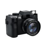 ZHAOHUIXIN 4K Digital Camera for Photography and Video Auto Focus 48MP Vlogging Travel Compact Camera,180°Flip Screen 16X Zoom with 32GB SD Card & 2 Batteries Macro Lens Black