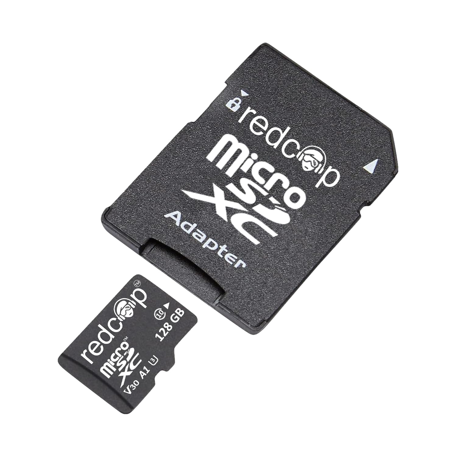 redcop MicroSDXC Memory Card 128GB with Full Size Adapter – Upto 150MB/s |Class 10 UHS-3 V30 A1| 5Year Warranty |High-Speed Storage Sd Card for Smartphones, Cameras, Laptops, Gaming Devices & Drones