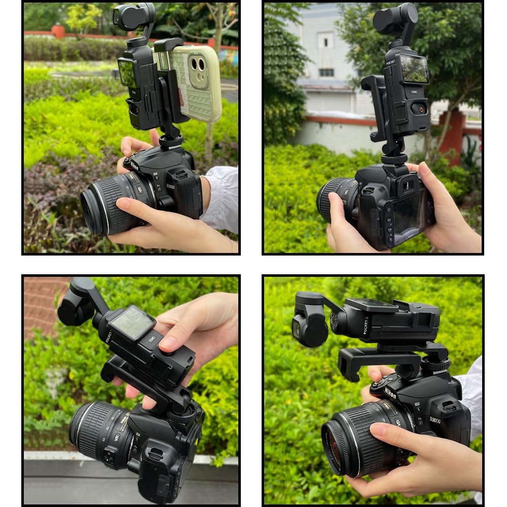 yantralay Phone Holder for DJI Osmo Pocket 3, Vlogging Camera Expansion Bracket, Adjustable Adapter Frame, Live Streaming Accessories