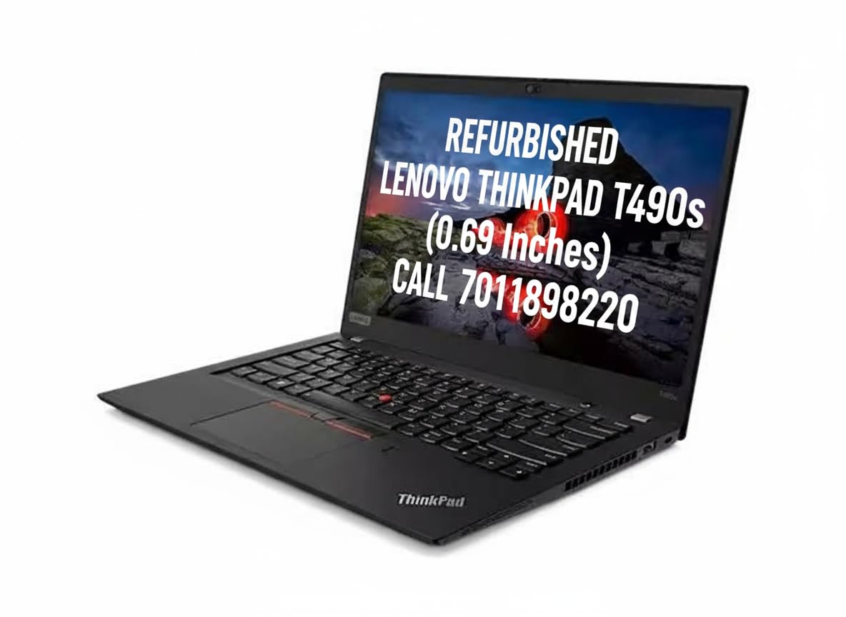 Certified Thinkpad T490s, i5-8365U (1.32 Kg Light & Ultra Thin 0.69 inch), 16GB RAM, 512GB SSD, FHD Screen, Win 11, Ultra Light, HDMI + 2 USB + 2 USB-C – Cleaned & Tested
