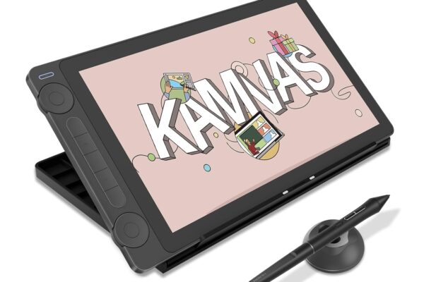 HUION Kamvas 13 (Gen 3) Drawing Tablet with Screen,13.3″ Full-Laminated Art Tablet with Anti-Sparkle Canvas Glass 99% sRGB, PenTech 4.0, 16384 Pen Pressure Dual Dial for PC, Mac, Android (Black)