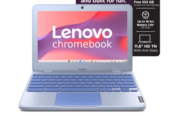 Lenovo {SmartChoice)Chromebook Intel Celeron N4500 (4GB RAM/64GB eMMC 5.1/11.6 Inch (29.46cm)/HD Display/2Wx2 Stereo Speakers/HD Camera/Chrome OS/Blue/1.21Kg), 82UY0014HA