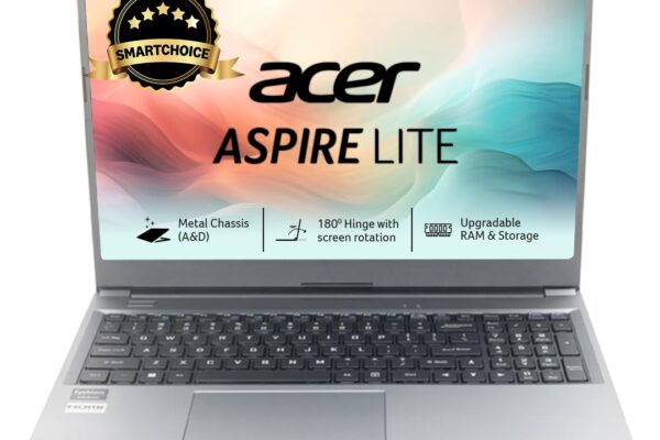 Acer SmartChoice Aspire Lite, AMD Ryzen 5-5625U Processor, 16 GB/512 GB, Full HD, 15.6″/39.62 cm, Windows 11 Home, Steel Gray, 1.59 kg, AL15-41, Metal Body, Thin and Light Laptop