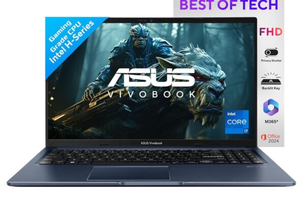 ASUS Vivobook 15, Intel Core i7 13th Gen 13620H, 16GB RAM, 512GB SSD, FHD 15.6″, Windows 11, Office Home 2024, Quiet Blue, 1.70kg, X1502VA-BQ838WS, Intel UHD iGPU, M365 Basic (1Year)* Laptop