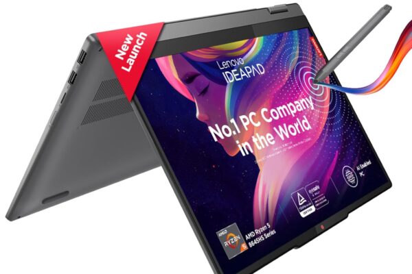 Lenovo Ideapad 5 2-in-1 AMD Ryzen 5 8645HS 14″ (35.5cm) WUXGA IPS 300Nits Convertible Laptop (16GB RAM/512GB SSD/Win 11/Office Home 2024/Backlit KB/FPR/FHD Camera/Grey/1.6kg), 83DR007CIN