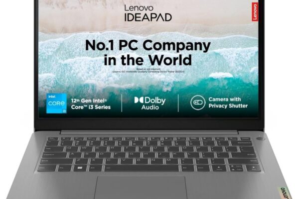 (Refurbished) Lenovo IdeaPad 3 12th Gen Intel Core i3-1215U 14 Inch (35.5cm) FHD Thin & Light Laptop (8GB/512GB SSD/Windows 11/Office Home 2024/3months Game Pass/Arctic Grey/1.43Kg), 82RJ00G0IN
