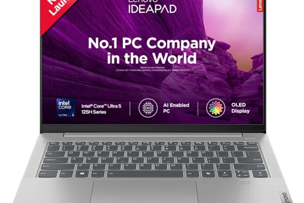 Lenovo IdeaPad Slim 5 Intel Core Ultra 5 125H Built-in AI 14″ (35.5cm) WUXGA-OLED 400Nits Thin & Light Laptop (16GB/1TB SSD/Win 11/MSO 21/FHD+IR Cam/1Yr ADP Free/Grey/1.4Kg), 83DA008VIN
