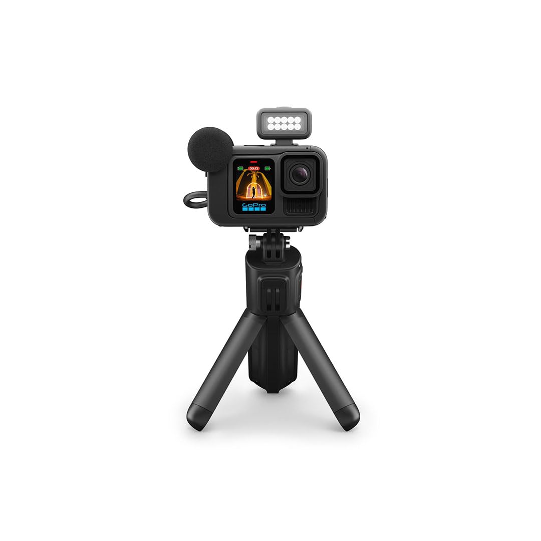 GoPro Hero13 Creator Edition Includes Hero13 Action Camera, 27 MP with Bluetooth, Volta, Media Mod, Built-in Mic, Light Mod, Magnetic Mount (1-Yr International+1-Yr India Warranty),Black