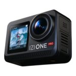 IZI One Pro 5.7k Action Camera | Ultra HD Sony STARVIS Sensor | 20M Body Waterproof | 2 x Battery with 240min Recording | Dual OLED, 6-Axis Gyro Stabilisation | HQ Mic Support | Reels, Vlogs & Bikes