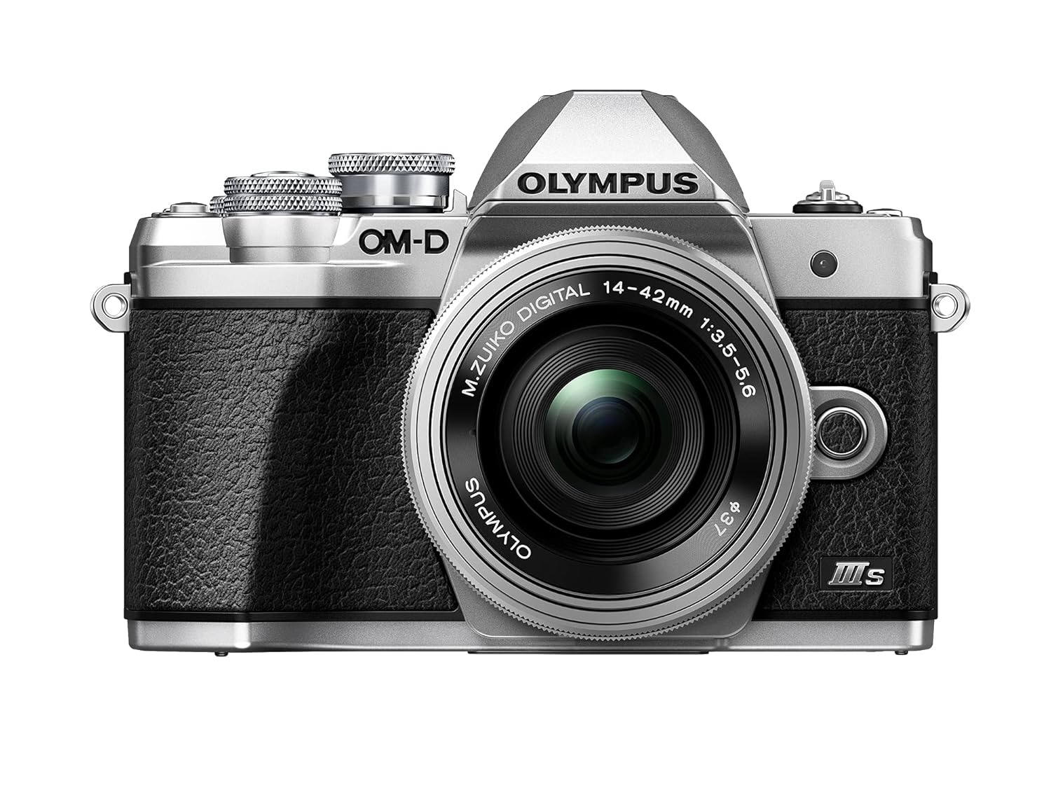 Olympus OMD-EM-10-Mark-III-S Mirrorless Digital Camera with Lens 14-42mm f3.5-5.6-EZ-(Silver)
