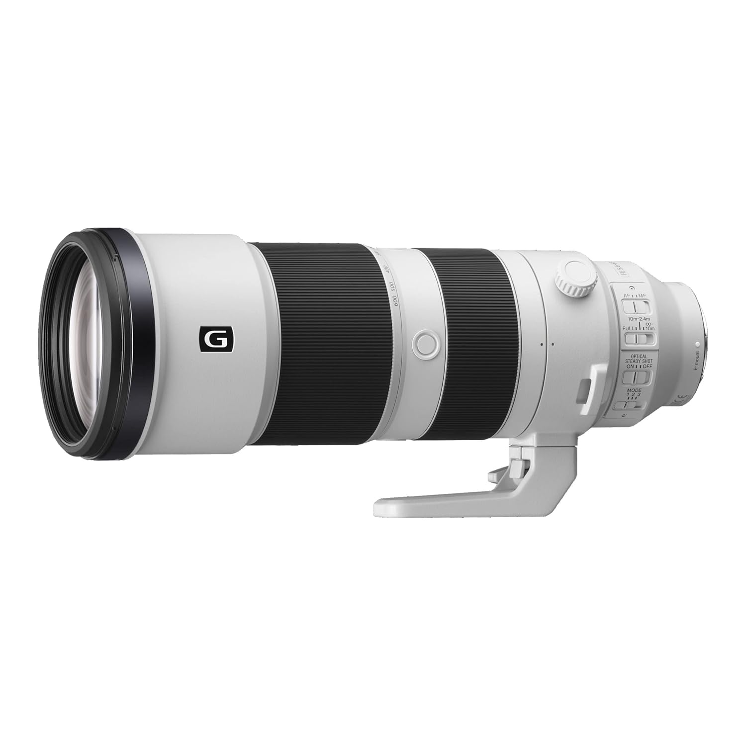 Sony E Mount FE 200 600mm F5.6 6.3 G OSS Full-Frame Lens (SEL200600G) | Super-Telephoto Zoom | for Wildlife Photography, White