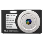 4K Digital Camera 48 MP Camera with 32GB SD Card, 16x Digital Zoom & Autofocus Compact Camera for Recording, Vlogging, Streaming with 1 Year Warranty (2 Batteries) (Black)