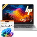 HP 255 G10 Laptop for Home or Work, 16GB RAM, 512GB SSD, 15.6″ Full HD, Ryzen 3 7330U (Beats Intel i5-1135G7), HDMI, USB-C, Windows 11 Pro, Business and Fun Ready