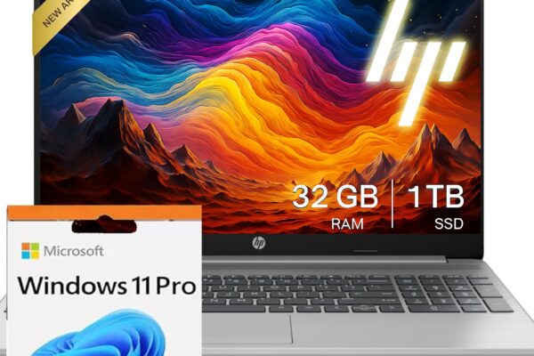 HP 255 G10 Laptop for Home or Work, 16GB RAM, 512GB SSD, 15.6″ Full HD, Ryzen 3 7330U (Beats Intel i5-1135G7), HDMI, USB-C, Windows 11 Pro, Business and Fun Ready