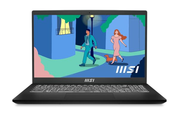 MSI Modern 15,AMD 7th Gen. Ryzen 5 7430U,40CM FHD 60Hz Thin & Light Laptop (16GB/512GB NVMe SSD/Windows 11 Home/Office 2021/AMD Radeon/Classic Black/1.75Kg) B7M-445IN