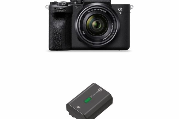 Sony Alpha ILCE-7M4K Full-Frame Hybrid Camera 33MP Interchangeable-Lens Mirrorless Camera|28-70mm Digital Zoom|4K 60P Video Recording|Real-Time Eye AF+Rechargeable Battery(NP-FZ100) – Black